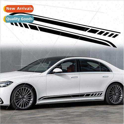 Car stickers sports stripes stickers body waistline pull flo