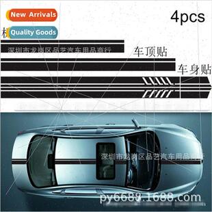 D-648 Mercedes de Skirt Car Stickers Racing Stripes Roof Hoo
