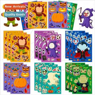face Halloween swap stickers 6pcs character pack