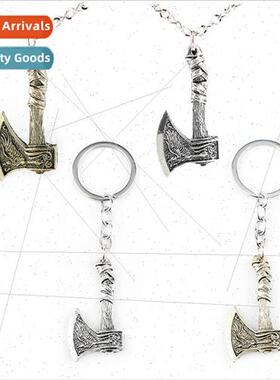 Viking Celtic vintage axe model pendant keychain necklace pe