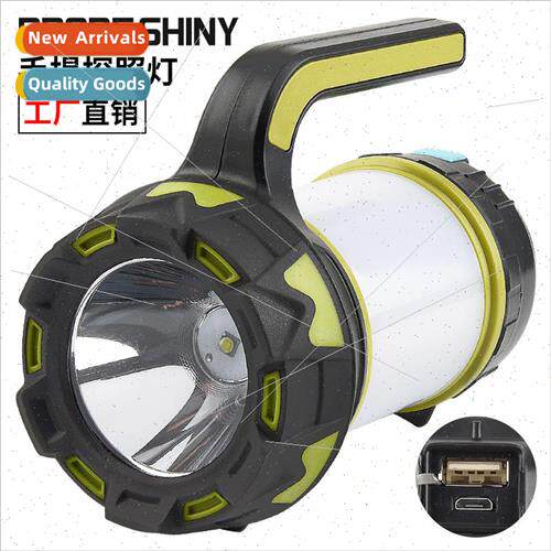 New LED strong light portable light with side light USB rech