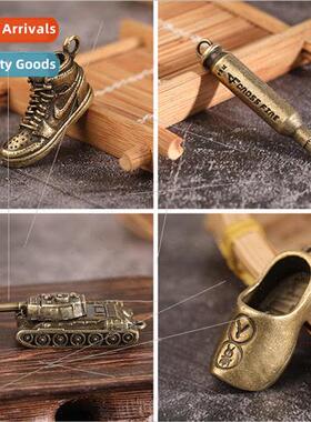 Mini imitation brass metal high-top shoes pendant retro pers