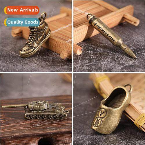 Mini imitation brass metal high-top shoes pendant retro pers