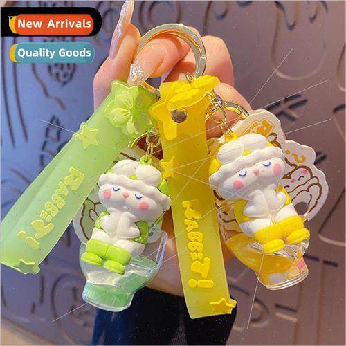 and Lala into the oil rabbit funny toilet series car keychai