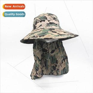 sun hat labor brim face outdoor plaid summer Large children