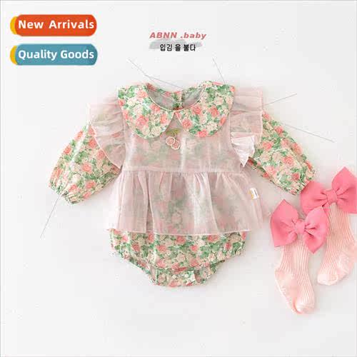 Infant spring hajis female baby full print small broken flow