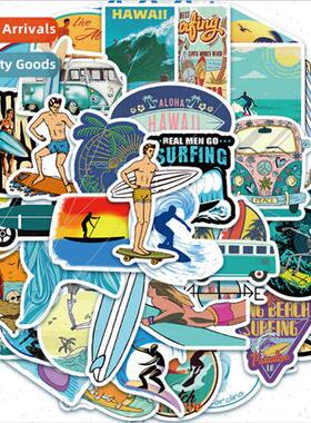 50 pcs of summer travel sea surf cartoon graffiti stickers g