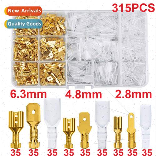 Gold/lver 270/315PCS 2.8/4.8/6.3MM Cold Pressed Reed Inserts