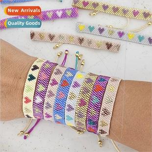 rice beads bracelet sweet fem love cute mosaic New colorful