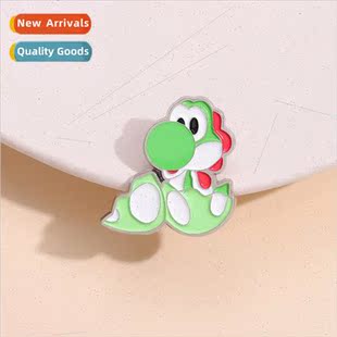 small dinosaur animal Cartoon student green brooch badg cute