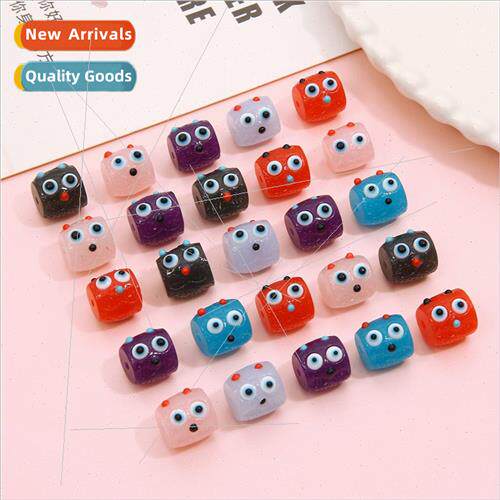 Cartoon resin jelly color strange little monster beads loose