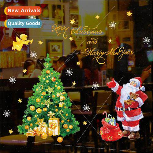 Christmas e santa claus windows and doors holiday  window gl