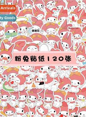 60 pink rabbit stickers cute pink bunny ins cartoon expressi