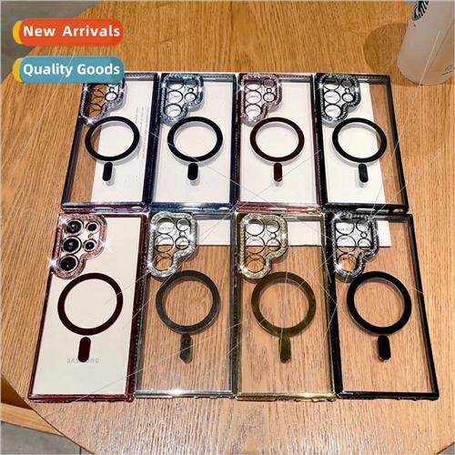 适用 Samsung S23Ultra Electroplate Rhinestone Magnetic Case