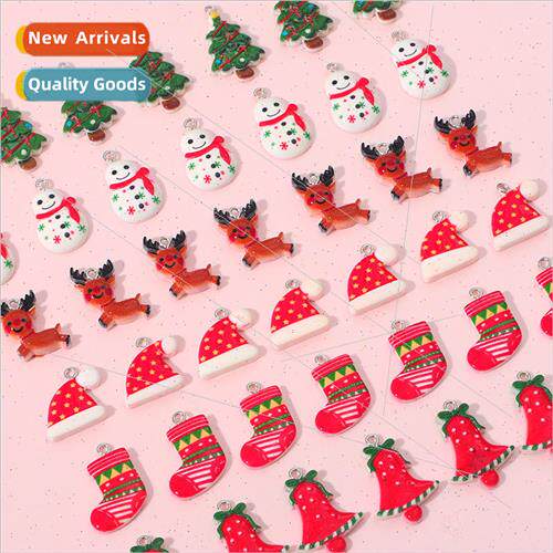 Ins wind Christmas series cute wild resin earrings pendant D