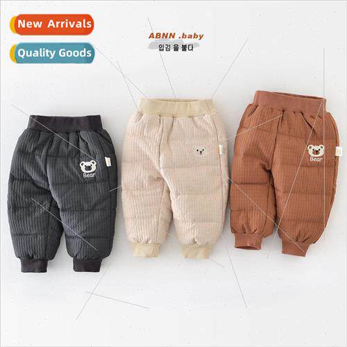 baby padded pants winter infant thickened cotton pants bear