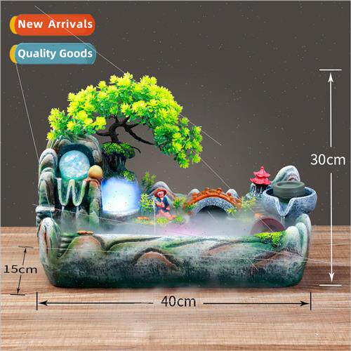 Desktop running water ornaments living room wine cooler TV c