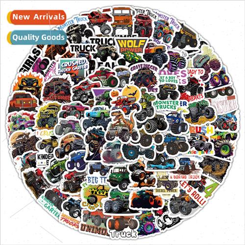 100 cartoon monster truck children doodle notebook handbook