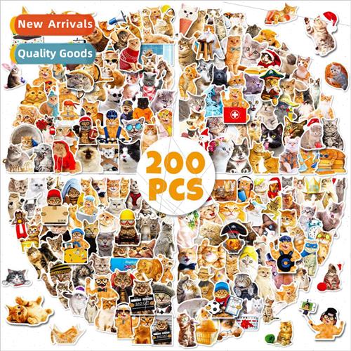 200 pcs of realistic cat stickers Mori realistic kitten stic