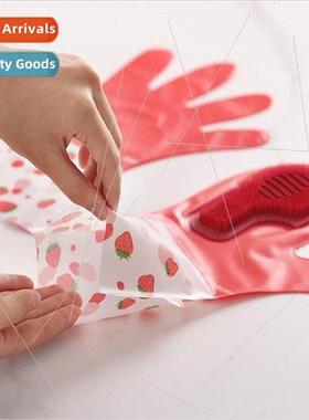 Kitchen Durable Strawberry Brush Chore Gloves Waterproof Sta
