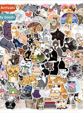 100 cute cat cartoon graffiti stickers personalized decorati
