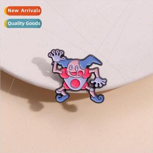 circus clown badge cartoon characte metal funny pink New man