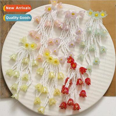 Yuanqi girl tassel illusion bell orchid flowers diy handmade