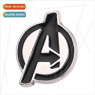 Letter Badge Avengers Emblem Metal Brooch Drip Marvel Oil