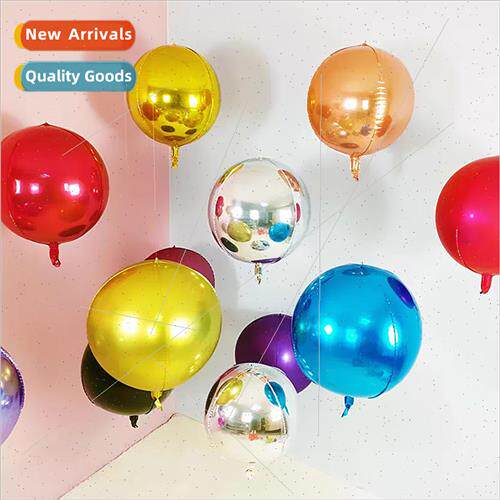 10 inch 4D ball three-dimensional aluminum film balloon roun