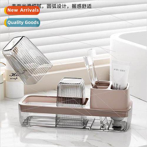 Bathroom toothbrush holder transparent no-punch shelf househ