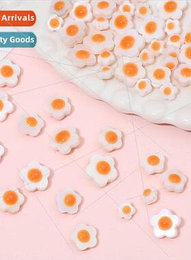 6/8/10mm freshwater shell flowers egg yolk accessories DIY h
