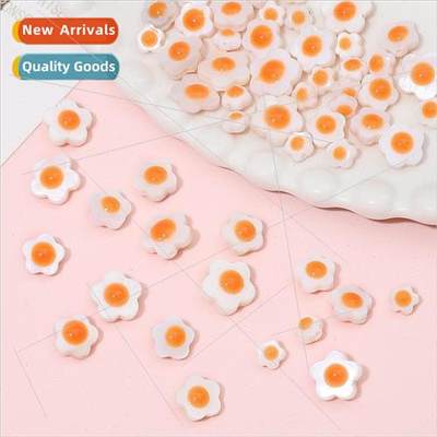 6/8/10mm freshwater shell flowers egg yolk accessories DIY h