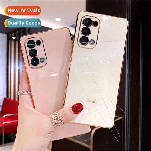 适用 OppoReno11Pro plating 6D phone case FnidX6 straight edg