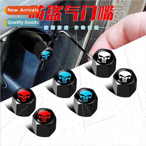 New skull car tire valve cap universal ghost head anti-theft