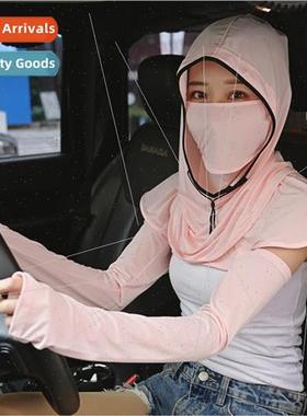Summer sunscreen headscarf ice silk hat female face shield b