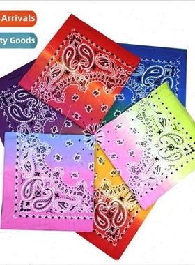 New colorful gradient turban with new double worm square sca