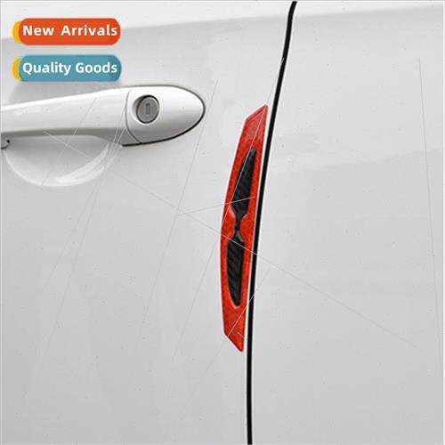 Car door side bumper carbon fiber reflective stickers bumper