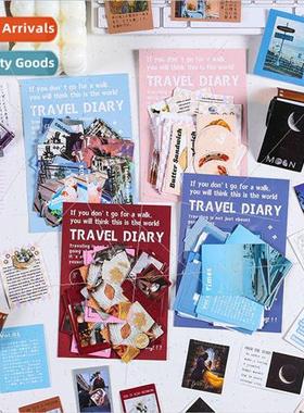 Travel diary handbook sticker pack retro English ins  handbo
