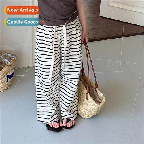 Childrens clothing girls striped pants summer children Korea