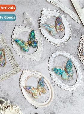 Romantic Encounter series embossed collage card retro hollow