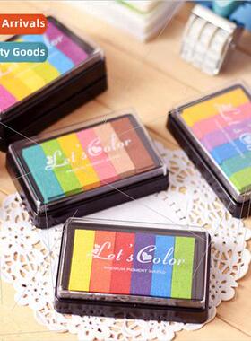 Rainbow Color Stamping Clay 6 Colors Stamp Pad Printing Oil