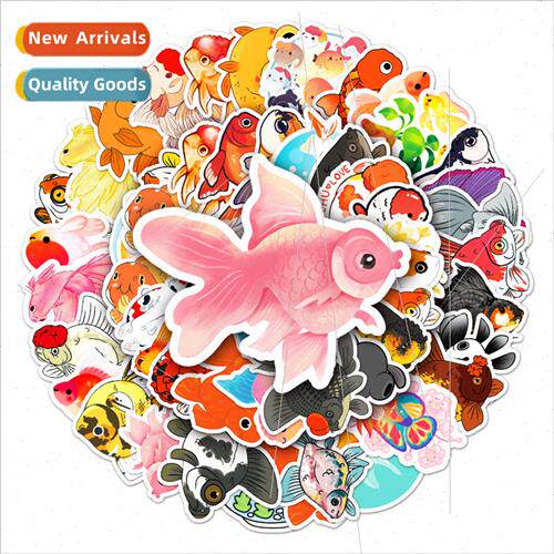 50 Goldfish Animal ggage Stickers Creative Trend Graffiti gg