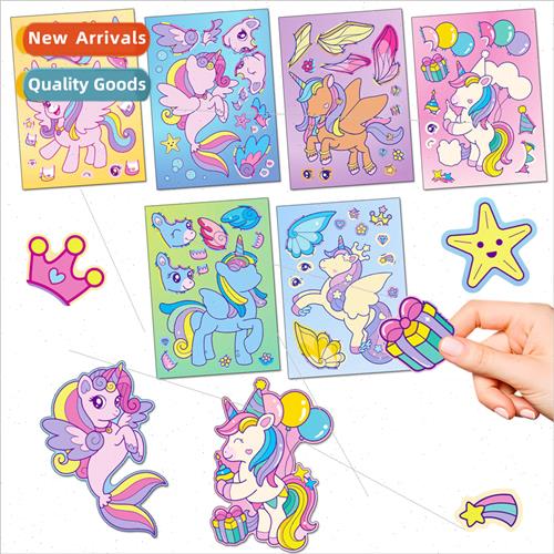 6/pack rainbow pony unicorn children cartoon stickers studen