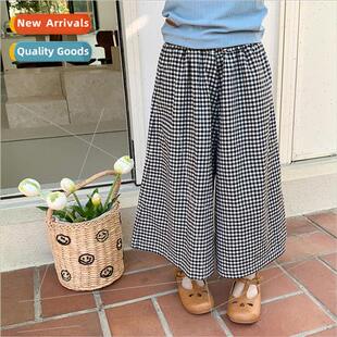 Summer childrens children loose literary straight skirt pant