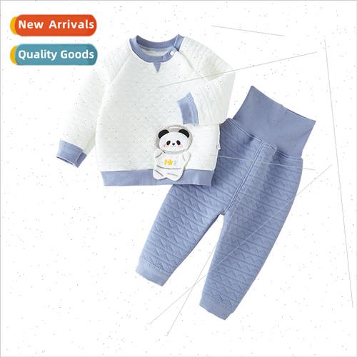 Baby thermal underwear set baby fall coat and pants split cl
