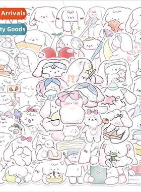 50pcs of cute long-eared dog stickers decorative luggage not