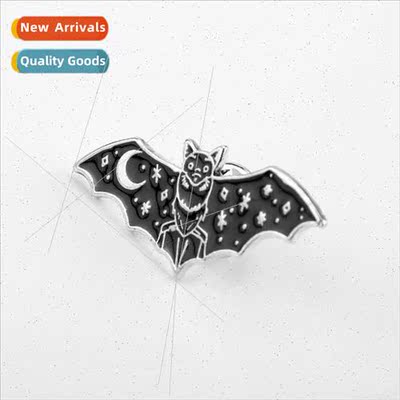 Dark Bat Brooch Personalized Creative Star Moon Bat Wings Ba