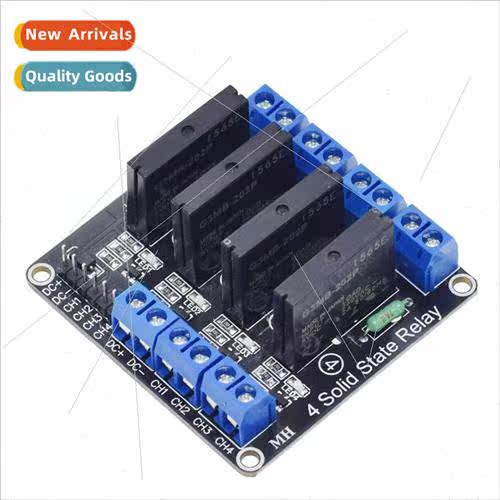 4-way 5V Low Level Solid State Relay Module with Fuse Solid