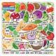 text decorative fruits vegetables stickers and creative