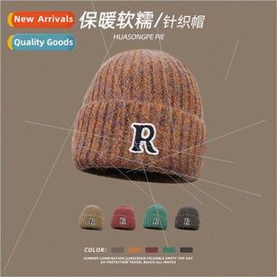 knitted cap winter letter col and fall Personalized female